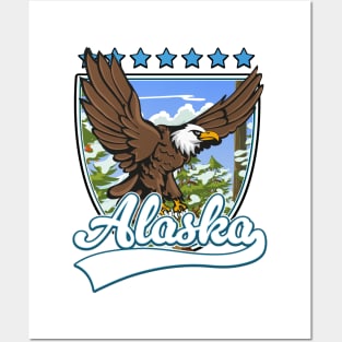 Alaska Travel Patch Posters and Art